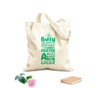 AILOONG Cabane à poignée plate La vie trépidante rend la prière plus difficile, mais la prière facilite la vie trépidante. (Citations islamiques) tissu épais de 340g/m² Remplace le cartable