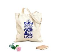 AILOONG Cabane à poignée plate La vie trépidante rend la prière plus difficile, mais la prière facilite la vie trépidante. (Citations islamiques) tissu épais de 340g/m² Remplace le cartable