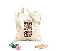 AILOONG Cabane à poignée plate La vie trépidante rend la prière plus difficile, mais la prière facilite la vie trépidante. (Citations islamiques) tissu épais de 340g/m² Remplace le cartable