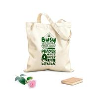 AILOONG Cabane à poignée plate La vie trépidante rend la prière plus difficile, mais la prière facilite la vie trépidante. (Citations islamiques) tissu épais de 340g/m² Remplace le cartable