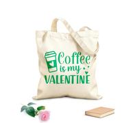 AILOONG Cabane à poignée plate Le café, c'est ma passion ! Bonne Saint-Valentin ! tissu épais de 340g/m² Remplace le cartable