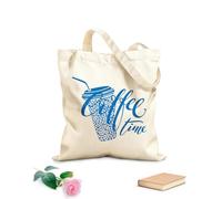 AILOONG Cabane à poignée plate L'heure du café avec des grains de café à emporter, une tasse et une paille. tissu épais de 340g/m² Remplace le cartable