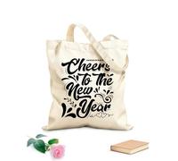 AILOONG Cabane à poignée plate Meilleurs vœux pour la nouvelle année ! Citations et vœux pour la nouvelle année tissu épais de 12 oz Remplace le cartable 25x30cm Petit