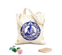 AILOONG Cabane à poignée plate silhouette de Bouddha, Bouddha Purnima tissu épais de 340g/m² Remplace le cartable