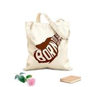 AILOONG Cabane à poignée plate Tête de loup avec inscription : Né pour être sauvage tissu épais de 340g/m² Remplace le cartable