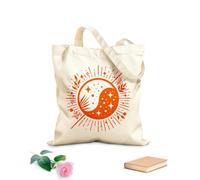 AILOONG Cabane à poignée plate un motif céleste yin yang complexe, une harmonie cosmique avec un ciel étoilé et des éléments botaniques tissu épais de 340g/m² Remplace le cartable