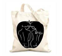 AILOONG Cabane en toile Apple Bible Adam et Ève Amour paradisiaque tissu épais de 12 oz Remplace le cartable 35x40cm Grand