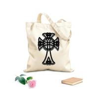 AILOONG Cabane en toile Croix celtique Irlande Motif irlandais Vie tissu épais de 12 oz Remplace le cartable 31x36cm Moyen