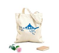 AILOONG Cabane en toile écrue Cage à oiseaux sur une branche d'arbre romantique tissu épais de 340g/m² Utilise comme sac à outils