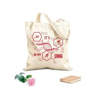 AILOONG Cabane en toile écrue C'est mon ADN : triathlon, course à pied, natation, cyclisme, sport tissu épais de 340g/m² Utilise comme sac à outils