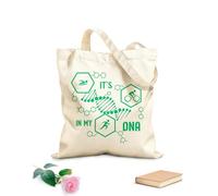 AILOONG Cabane en toile écrue C'est mon ADN : triathlon, course à pied, natation, cyclisme, sport tissu épais de 340g/m² Utilise comme sac à outils