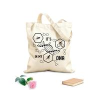 AILOONG Cabane en toile écrue C'est mon ADN : triathlon, course à pied, natation, cyclisme, sport tissu épais de 12 oz Utilise comme sac à outils 31x36cm Moyen