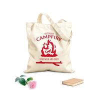 AILOONG Cabane en toile écrue Citation Feu de camp en plein air Restez sauvage et libre tissu épais de 340g/m² Utilise comme sac à outils