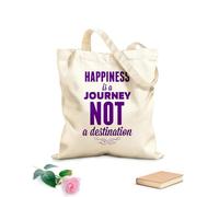 AILOONG Cabane en toile écrue Citation : Le bonheur est un voyage, pas une destination. tissu épais de 340g/m² Utilise comme sac à outils