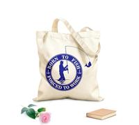 AILOONG Cabane en toile écrue Citation « Né pour pêcher » Hameçon Poisson Pêcheur tissu épais de 340g/m² Utilise comme sac à outils