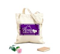 AILOONG Cabane en toile écrue Citation sur la maison : « La maison, c'est là où l'amour est présent. » tissu épais de 340g/m² Utilise comme sac à outils