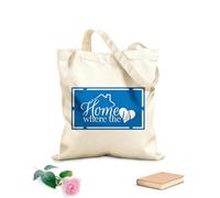 AILOONG Cabane en toile écrue Citation sur la maison : « La maison, c'est là où l'amour est présent. » tissu épais de 340g/m² Utilise comme sac à outils