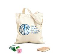 AILOONG Cabane en toile écrue Citation sur le cerveau et l'esprit - Bureau tissu épais de 340g/m² Utilise comme sac à outils