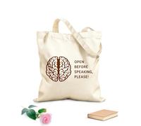 AILOONG Cabane en toile écrue Citation sur le cerveau et l'esprit - Bureau tissu épais de 340g/m² Utilise comme sac à outils