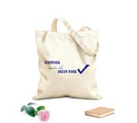 AILOONG Cabane en toile écrue Citations inspirantes : Le travail d'équipe permet de réaliser ses rêves. tissu épais de 340g/m² Utilise comme sac à outils