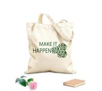 AILOONG Cabane en toile écrue Citations motivantes : les mots qui font bouger les choses, lettres inspirantes tissu épais de 340g/m² Utilise comme sac à outils