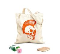 AILOONG Cabane en toile écrue Coiffure mohawk style punk cool avec crâne et os tissu épais de 340g/m² Utilise comme sac à outils