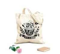 AILOONG Cabane en toile écrue Expressions clés Thé C'est Hug Cup Cafe tissu épais de 12 oz Utilise comme sac à outils 25x30cm Petit