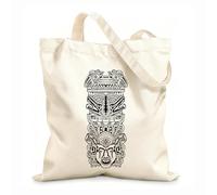 AILOONG Cabane en toile écrue Grands mâts totémiques aztèques d'Amérique du Nord tissu épais de 12 oz Utilise comme sac à outils 25x30cm Petit