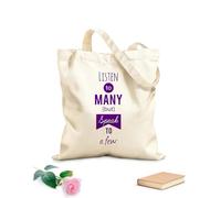 AILOONG Cabane en toile écrue Les mots Écoutez Beaucoup Parlez à Peu Phrase tissu épais de 340g/m² Utilise comme sac à outils