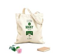 AILOONG Cabane en toile écrue Les mots Écoutez Beaucoup Parlez à Peu Phrase tissu épais de 340g/m² Utilise comme sac à outils