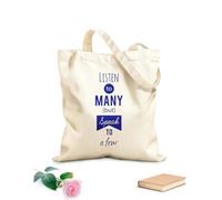 AILOONG Cabane en toile écrue Les mots Écoutez Beaucoup Parlez à Peu Phrase tissu épais de 340g/m² Utilise comme sac à outils