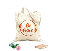 AILOONG Cabane en toile écrue Phrase inspirante « Sois courageux » tissu épais de 340g/m² Utilise comme sac à outils