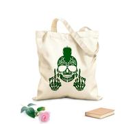 AILOONG Cabane en toile écrue Skull Punk Squelette Doigt d'honneur tissu épais de 340g/m² Utilise comme sac à outils