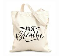 AILOONG Cabane en toile écrue Studio de yoga Words Just Breathe Letters tissu épais de 12 oz Utilise comme sac à outils 31x36cm Moyen
