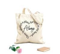 AILOONG Cabane en toile écrue Toujours placer mon cœur dans une citation d'amour et de romance tissu épais de 12 oz Utilise comme sac à outils 25x30cm Petit