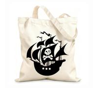 AILOONG Cabane en toile Pirates Navire Mer Océan Marins tissu épais de 12 oz Remplace le cartable 31x36cm Moyen