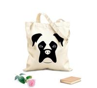AILOONG Cabane en toile Tête de chien Boxer abstraite tissu épais de 12 oz Remplace le cartable 31x36cm Moyen