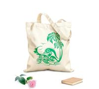 AILOONG Cabane réutilisable Arbre de Noël style Palm Beach au coucher du soleil tissu épais de 340g/m² Slogan personnalisable