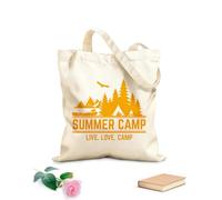 AILOONG Cabane réutilisable Camp d'été Vivre l'amour Mots Montagne Naturelle tissu épais de 340g/m² Slogan personnalisable