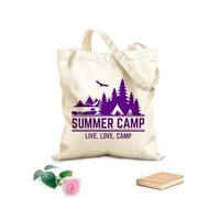 AILOONG Cabane réutilisable Camp d'été Vivre l'amour Mots Montagne Naturelle tissu épais de 340g/m² Slogan personnalisable