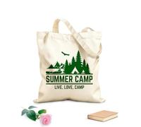 AILOONG Cabane réutilisable Camp d'été Vivre l'amour Mots Montagne Naturelle tissu épais de 340g/m² Slogan personnalisable