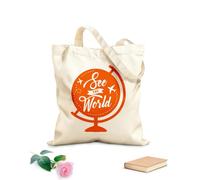 AILOONG Cabane réutilisable Globe Phrase Voir le monde Aventure tissu épais de 340g/m² Slogan personnalisable