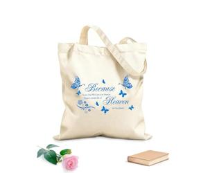 AILOONG Cabane réutilisable Parce que quelqu'un que nous aimons est au ciel - Autocollant avec lettres repositionnables tissu épais de 340g/m² Slogan personnalisable