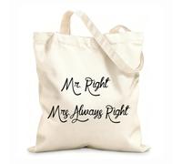 AILOONG Cabane réutilisable Phrase toujours juste pour les jeunes mariés tissu épais de 12 oz Slogan personnalisable 35x40cm Grand