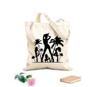 AILOONG Cabane réutilisable Soirée sexy et décontractée tropicale à Palm Beach pour les filles tissu épais de 12 oz Slogan personnalisable 31x36cm Moyen