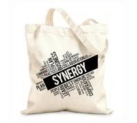 AILOONG Cabane réutilisable synergie collaboration espace de bureau d'affaires mots tissu épais de 12 oz Slogan personnalisable 35x40cm Grand