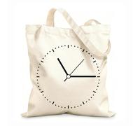 AILOONG Cabane réutilisable tissu épais de 12 oz horloge abstraite du temps cadran domicile g Slogan personnalisable 31x36cm Moyen