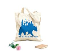 AILOONG Cabane réutilisable tissu épais de 340g/m² Paroles inspirantes de l'ours Que l'aventure commence en forêt Slogan personnalisable