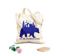 AILOONG Cabane réutilisable tissu épais de 340g/m² Paroles inspirantes de l'ours Que l'aventure commence en forêt Slogan personnalisable