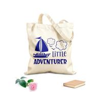 AILOONG Cabane réutilisable tissu épais de 340g/m² Petit garçon aventurier Phrase Bateau Mer Slogan personnalisable